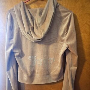 Juicy Couture Tan Hoodie with Rhinestone Detail